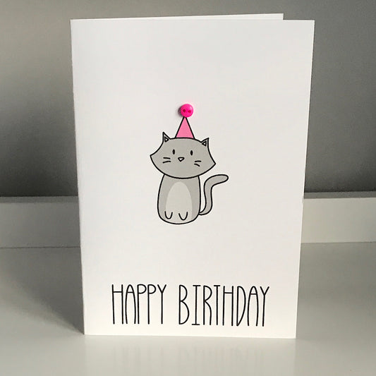 Cat - Happy Birthday Card