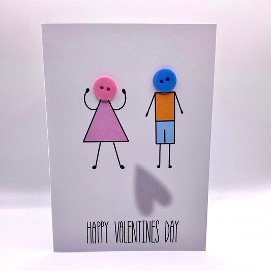 Male & Female, Shadow Heart - Valentines Card