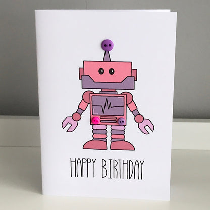 Robot - Happy Birthday Card